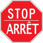 Bilingual French Stop Sign