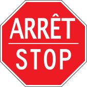 STOP SIGN - BILINGUAL FRENCH/ENGLISH