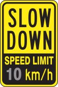 Speed Limit Sign: Slow Down Speed Limit _ Km/h