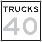 Speed Limit Sign: Trucks _