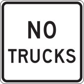 Truck Restriction Sign: No Trucks