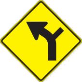 Direction Sign: Left Curve (Intersection)