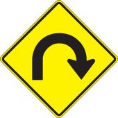 Direction Sign: Hairpin Curve