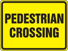 Bicycle & Pedestrian Sign: Pedestrian Crossing