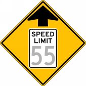 Semi-Custom Speed Limit Sign: Speed Limit Ahead _