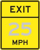 Semi-Custom Speed Limit Sign: Exit - _ MPH