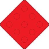 Object Markers: Type 4 - End Of Roadway (Red On Red)