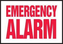 Safety Label: Emergency Alarm