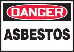 OSHA Danger Safety Label: Asbestos