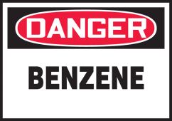 OSHA Danger Safety Label: Benzene