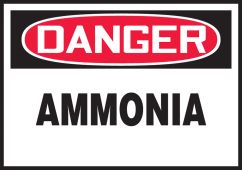 OSHA Danger Safety Label: Ammonia