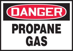 OSHA Danger Safety Label: Propane Gas