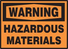 OSHA Warning Safety Label: Hazardous Material