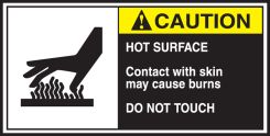 ANSI Caution CEMA Label: Hot Surface - Do Not Touch
