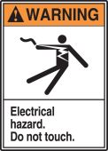 ANSI Warning Safety Label: Electrical Hazard - Do Not Touch.