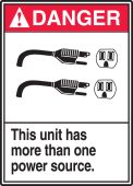 ANSI Danger Safety Label: This Unit Has More Than One Power Source