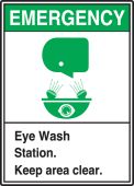 Emergency Eye Wash Station - Keep Area Clear
