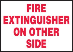 Safety Label: Fire Extinguisher On Other Side