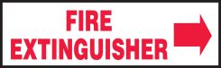 Fire Safety Label: Fire Extinguisher (Right Arrow)