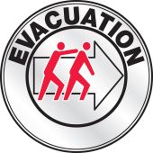 Emergency Response Reflective Helmet Sticker: Evacuation