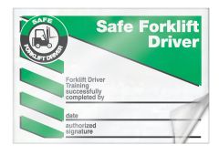 Safety Label: Safe Forklift Driver