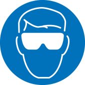ISO Safety Label: Protective Eyewear Graphic
