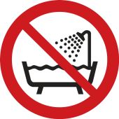 ISO Prohibition Safety Label: Do Not Use In Bathtub Or Shower (2011)