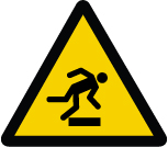 ISO Warning Safety Label: Tripping Hazard (2011)