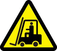 ISO Warning Safety Label: Lift Truck Hazard - 2003