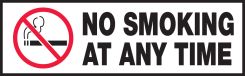 Safety Label: No Smoking At Any Time