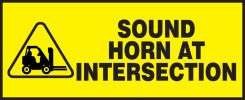 Safety Label: Sound Horn At Intersection