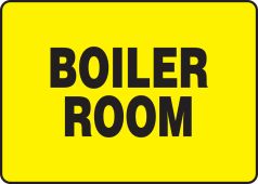 Safety Sign: Boiler Room