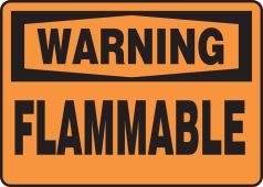 OSHA Warning Safety Sign: Flammable