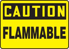 OSHA Caution Safety Sign: Flammable