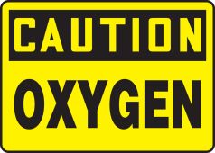 OSHA Caution Safety Sign: Oxygen