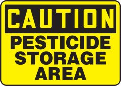 OSHA Caution Safety Sign: Pesticide Storage Area