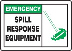 Emergency Safety Sign: Spill Response Equipment