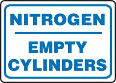 Safety Sign: Nitrogen - Empty Cylinders