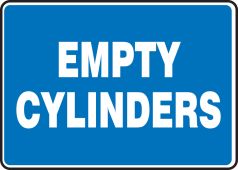 Safety Sign: Empty Cylinders