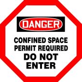 OSHA Danger Shape Safety Sign: Confined Space - Permit Required - Do Not Enter