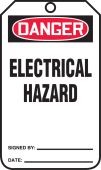 OSHA Danger Safety Tag: Electrical Hazard