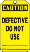 OSHA Caution Jumbo Safety Tag: Defective - Do Not Use