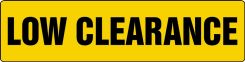 Safety Sign: Low Clearance