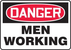 OSHA Danger Safety Sign: Men Working