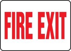 Safety Sign: Fire Exit (Centered Text)