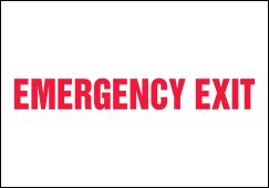 Safety Sign: Emergency Exit (Centered Text)