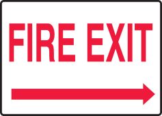 Safety Sign: Fire Exit (Right Arrow)