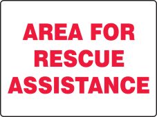 Safety Sign: Area For Rescue Assistance