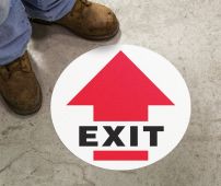 Slip-Gard™ Floor Sign: Exit (Arrow)