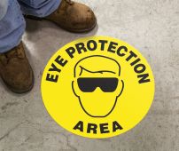 Slip-Gard™ Floor Sign: Eye Protection Area